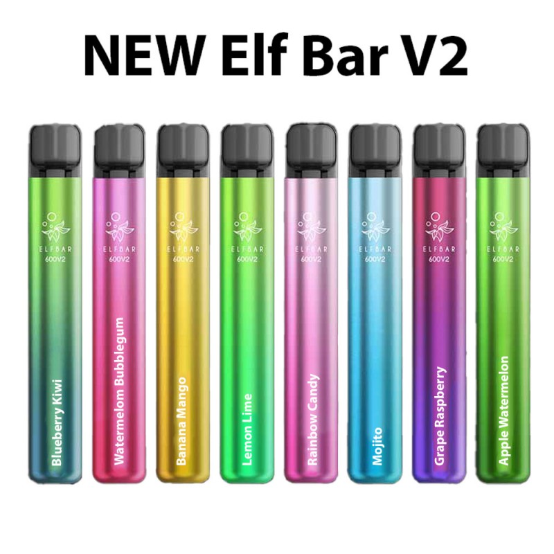 Elf Bar V2 600 disposable puff bar UK
