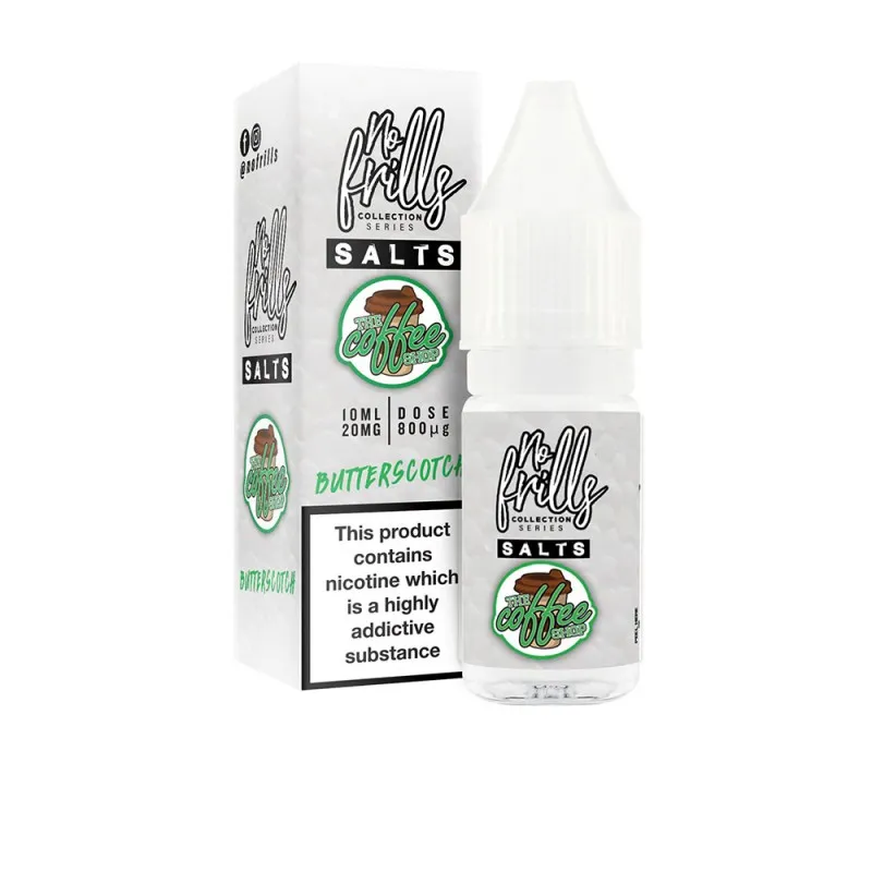 The Coffee Shop' Butterscotch Nic Salt 10ml Eliquid Salt Nicotine